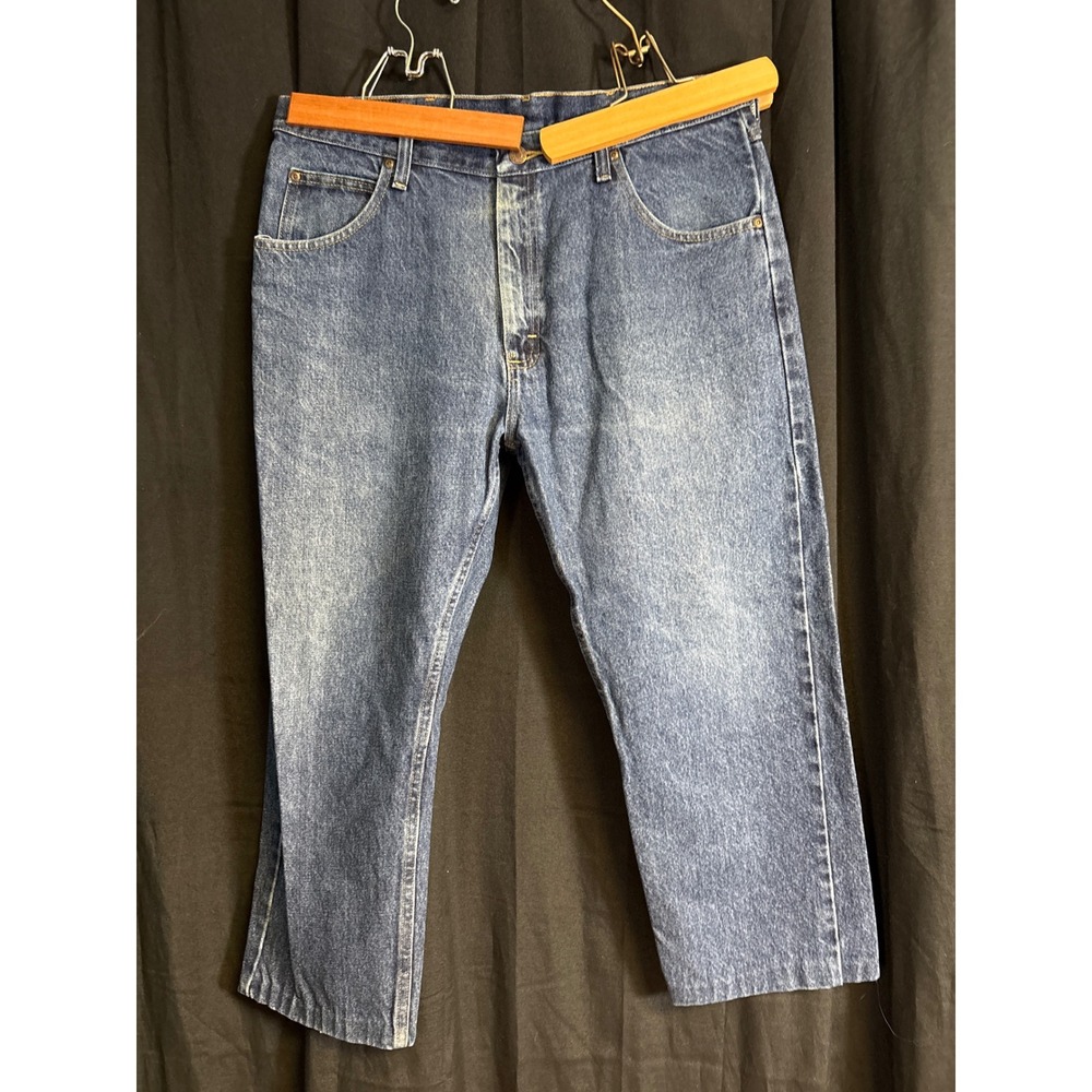 Wrangler Five Star Premium Denim Mens 36x30 Straight Leg Blue Jeans 96501MR